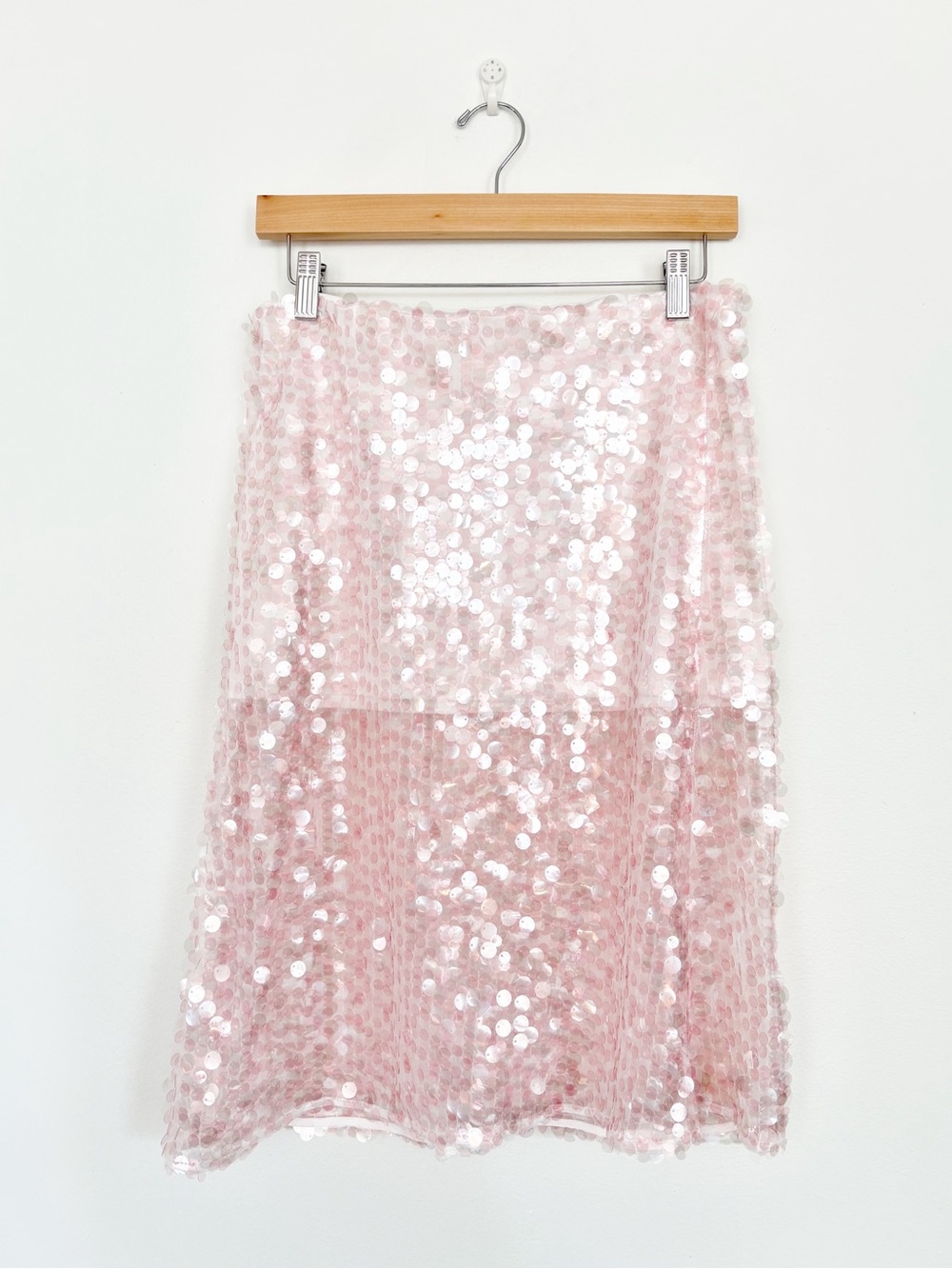 With Harper Lu || Sequin Midi Skirt Pink XS NWT